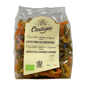 Espirals de tres llegums (cigró, llentilla i pèsol) Castagno (250g)